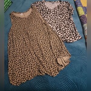 Old Navy Leopard Print Shirt Lot